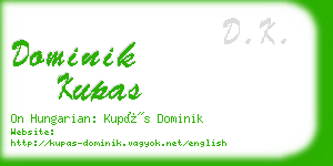 dominik kupas business card